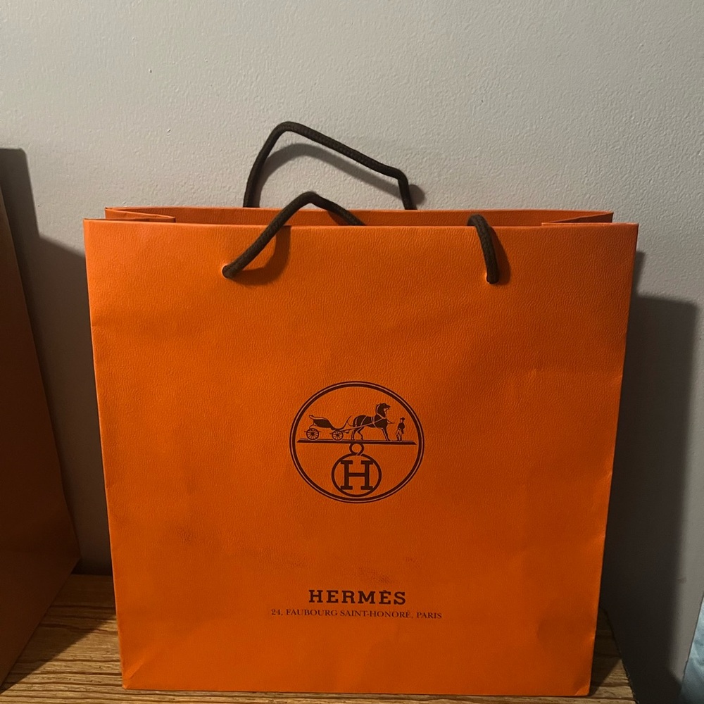 Hermes La Maison Vibrant Orange Travel Bag